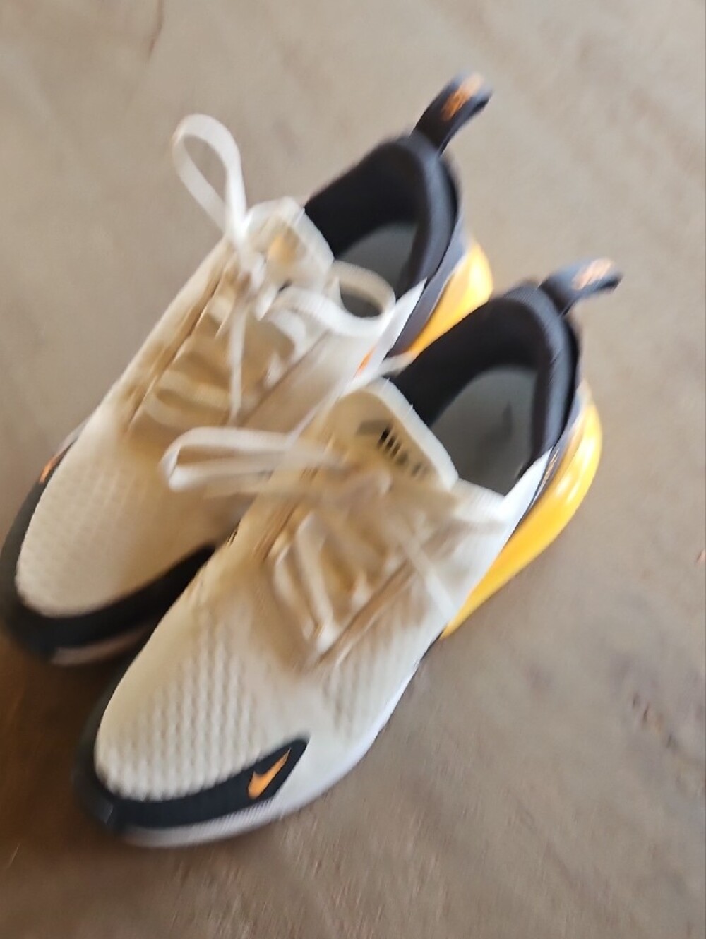 Nike Men’s White, Black & Orange Air Max Sneakers - Picture 10 of 11